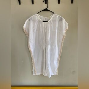 J Crew Boho Tunic Beach Cover Up- WHITE- SMALL